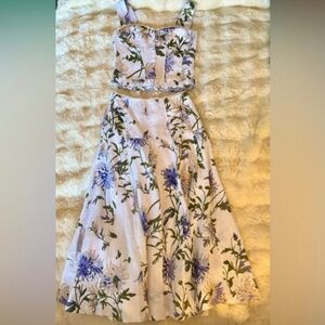 Reformation Anatolia Linen Two Piece In Serenity, brand new, never worn,no flaws